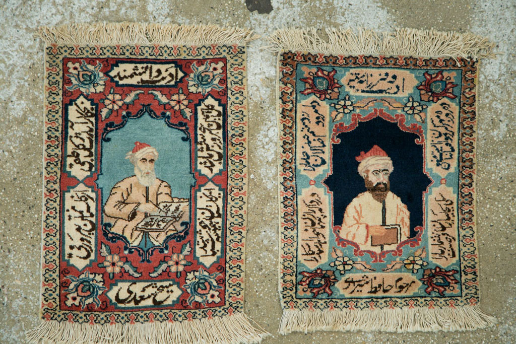 Vintage Persian Tabriz Pictorial Rug (Pair: 1 of 2), No.25724 - Galerie Shabab
