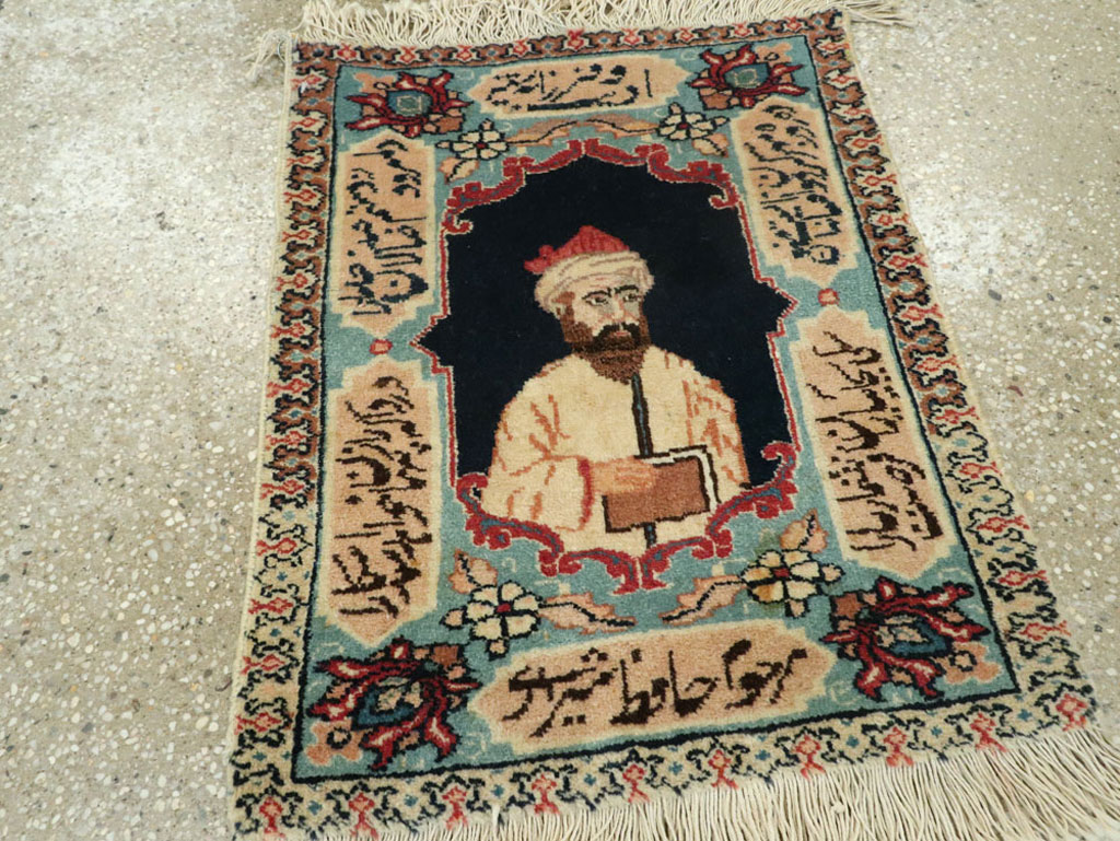 Vintage Persian Tabriz Pictorial Rug (Pair: 2 of 2), No.25725 - Galerie Shabab