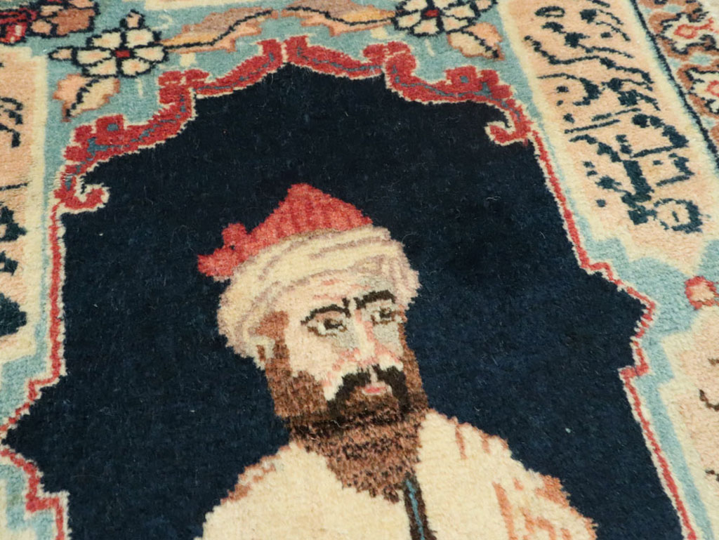 Vintage Persian Tabriz Pictorial Rug (Pair: 2 of 2), No.25725 - Galerie Shabab