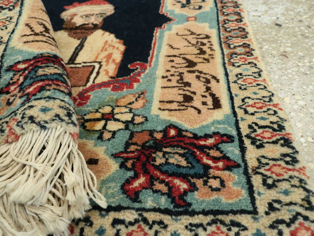 Vintage Persian Tabriz Pictorial Rug (Pair: 2 of 2), No.25725 - Galerie Shabab