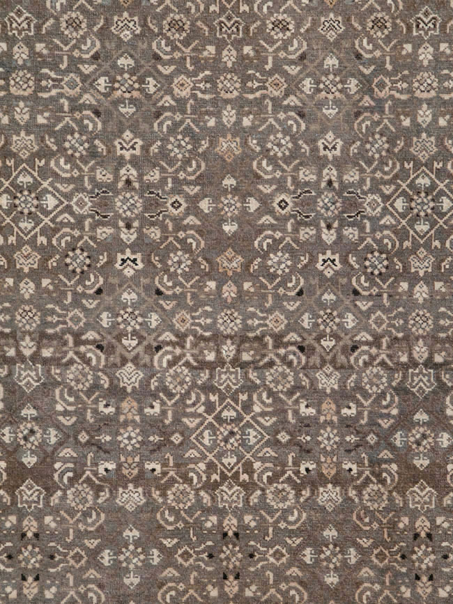 Vintage Persian Malayer Wide Gallery Runner, No.25752 - Galerie Shabab