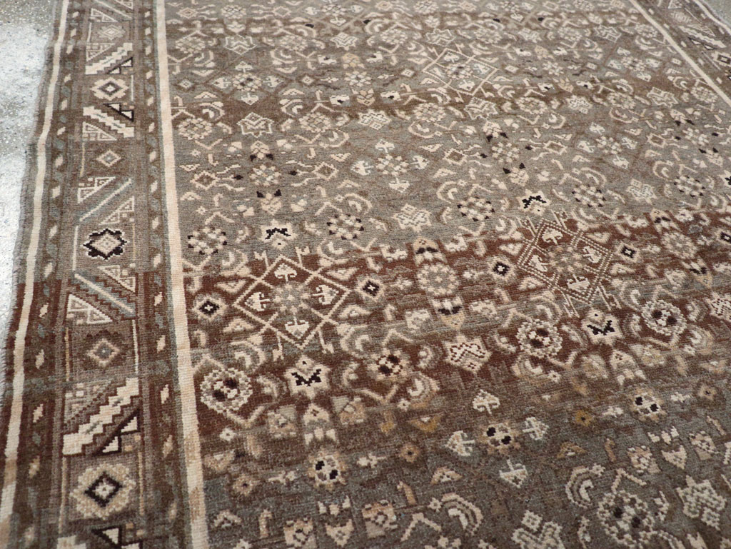 Vintage Persian Malayer Wide Gallery Runner, No.25752 - Galerie Shabab