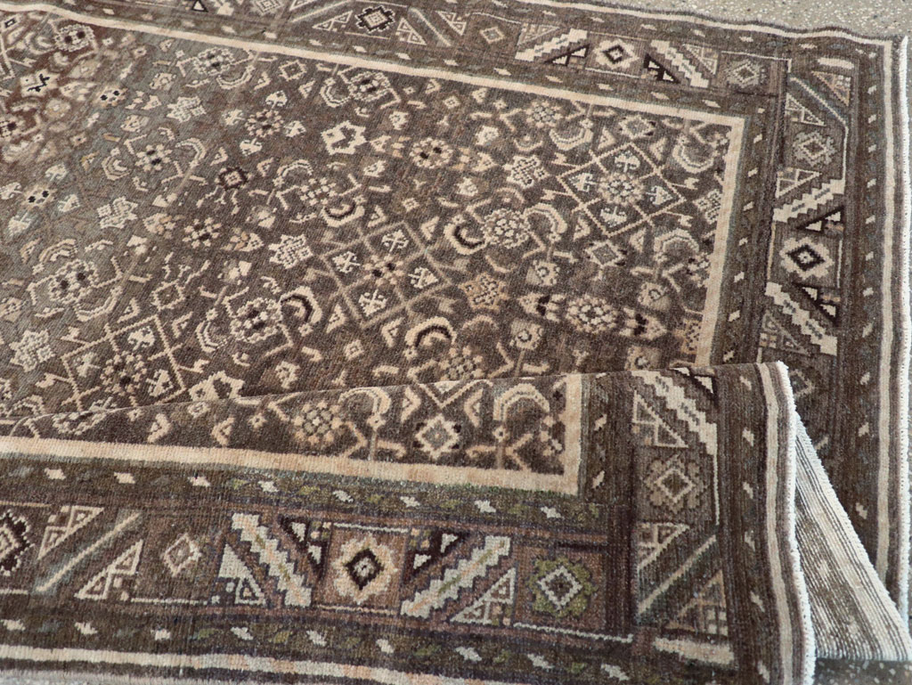 Vintage Persian Malayer Wide Gallery Runner, No.25752 - Galerie Shabab