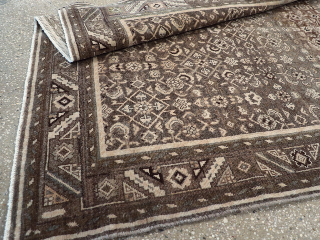 Vintage Persian Malayer Wide Gallery Runner, No.25752 - Galerie Shabab