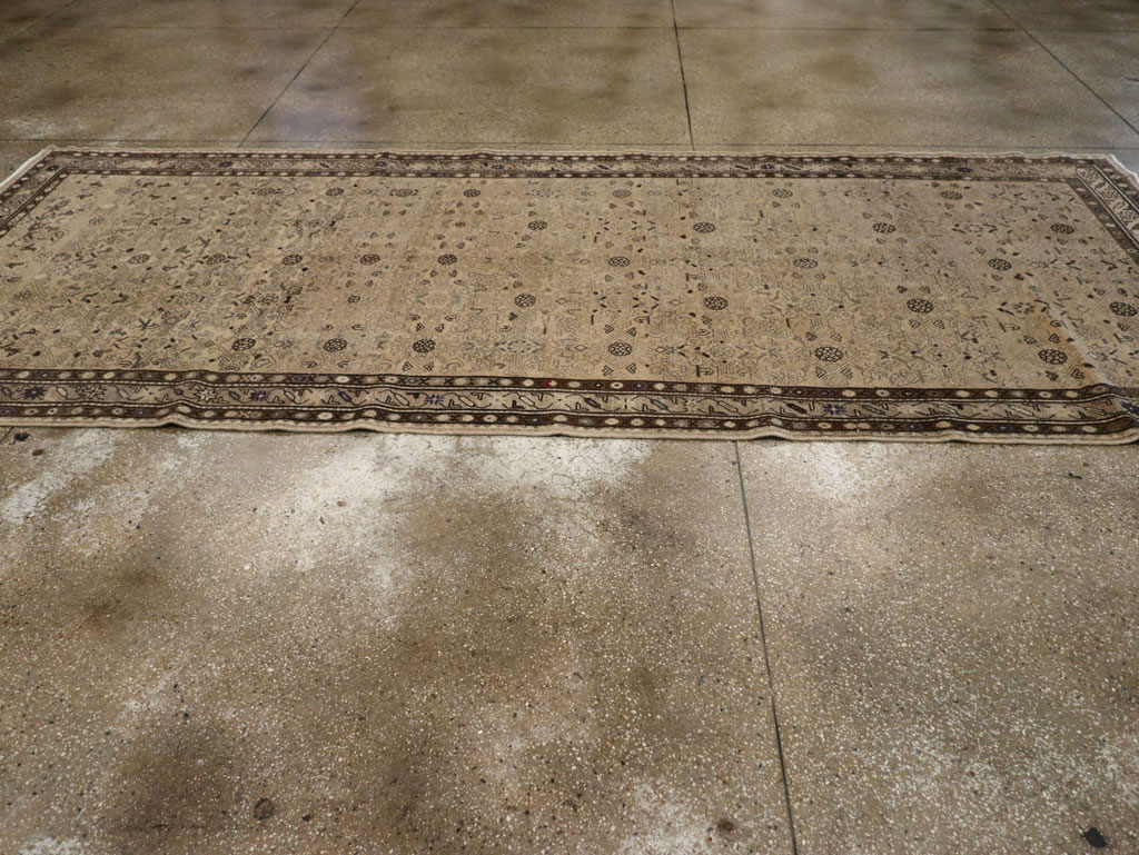 Vintage Persian Malayer Wide Gallery Runner, No.25759 - Galerie Shabab