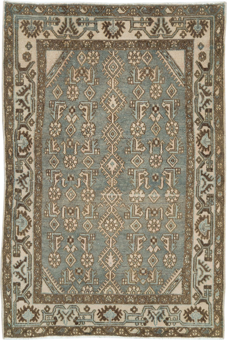 Vintage Persian Malayer Throw Rug, No.25762 - Galerie Shabab