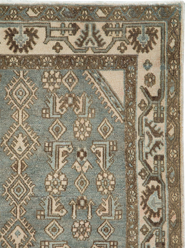 Vintage Persian Malayer Throw Rug, No.25762 - Galerie Shabab