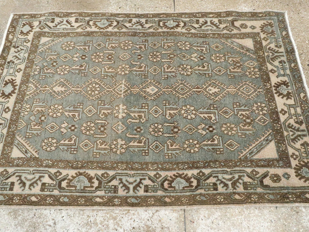 Vintage Persian Malayer Throw Rug, No.25762 - Galerie Shabab