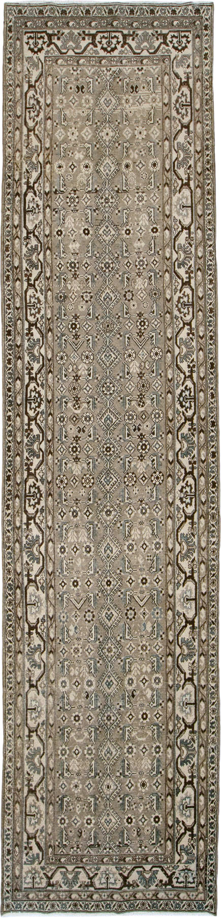 Vintage Persian Malayer Wide Gallery Runner, No.25764 - Galerie Shabab