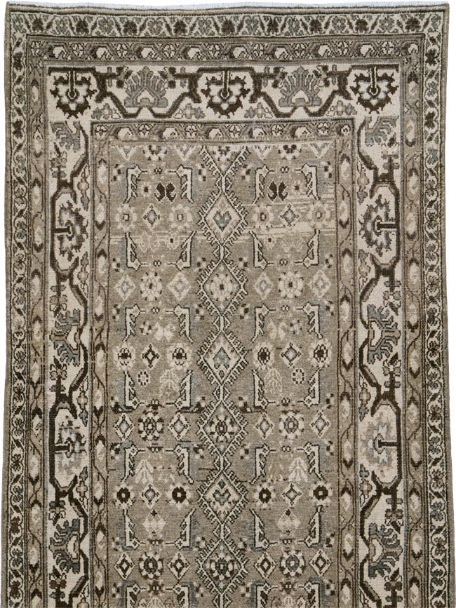 Vintage Persian Malayer Wide Gallery Runner, No.25764 - Galerie Shabab