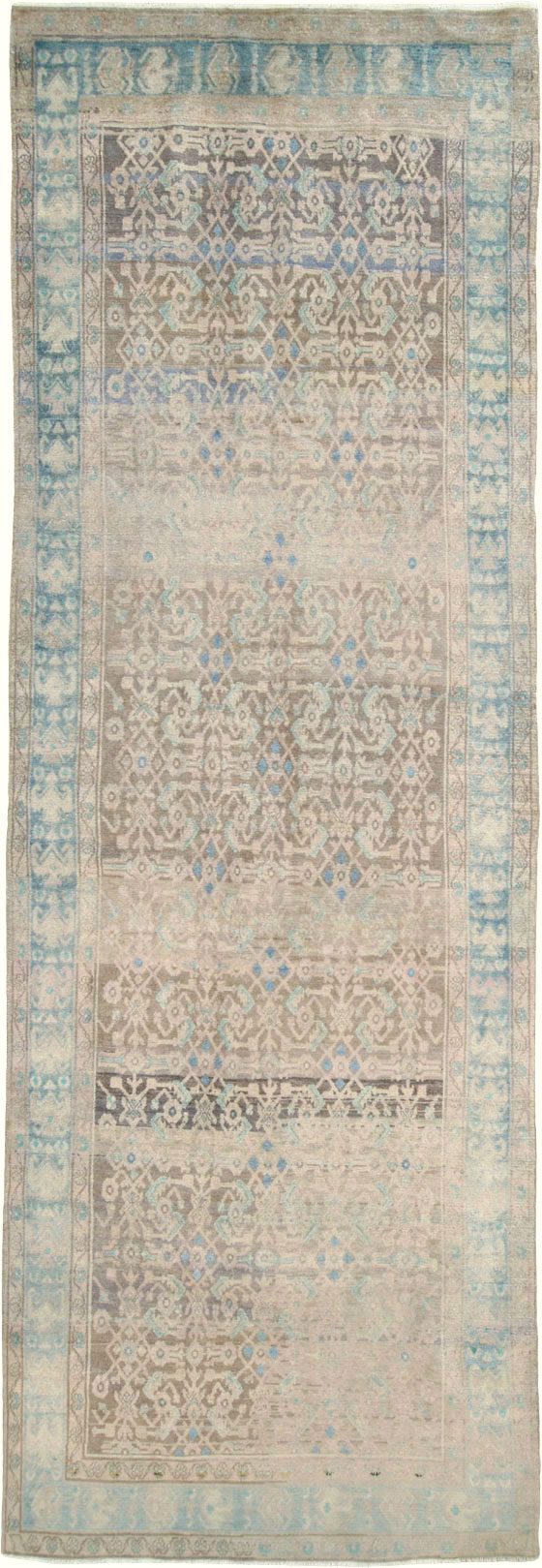 Vintage Persian Malayer Wide Gallery Runner, No.25767 - Galerie Shabab