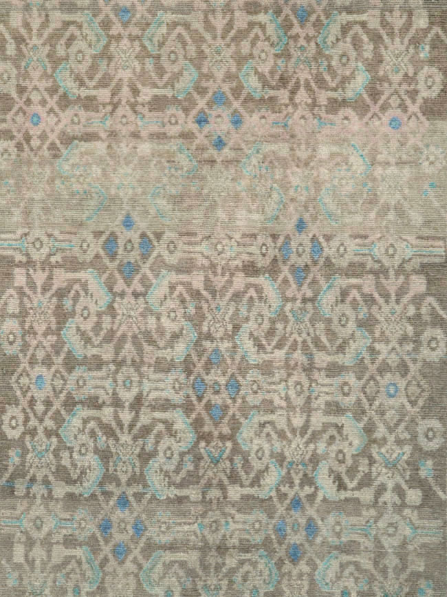 Vintage Persian Malayer Wide Gallery Runner, No.25767 - Galerie Shabab