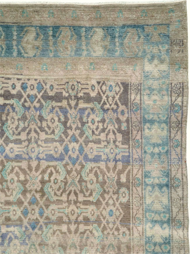 Vintage Persian Malayer Wide Gallery Runner, No.25767 - Galerie Shabab