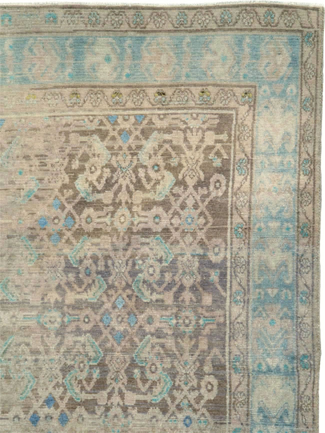 Vintage Persian Malayer Wide Gallery Runner, No.25767 - Galerie Shabab