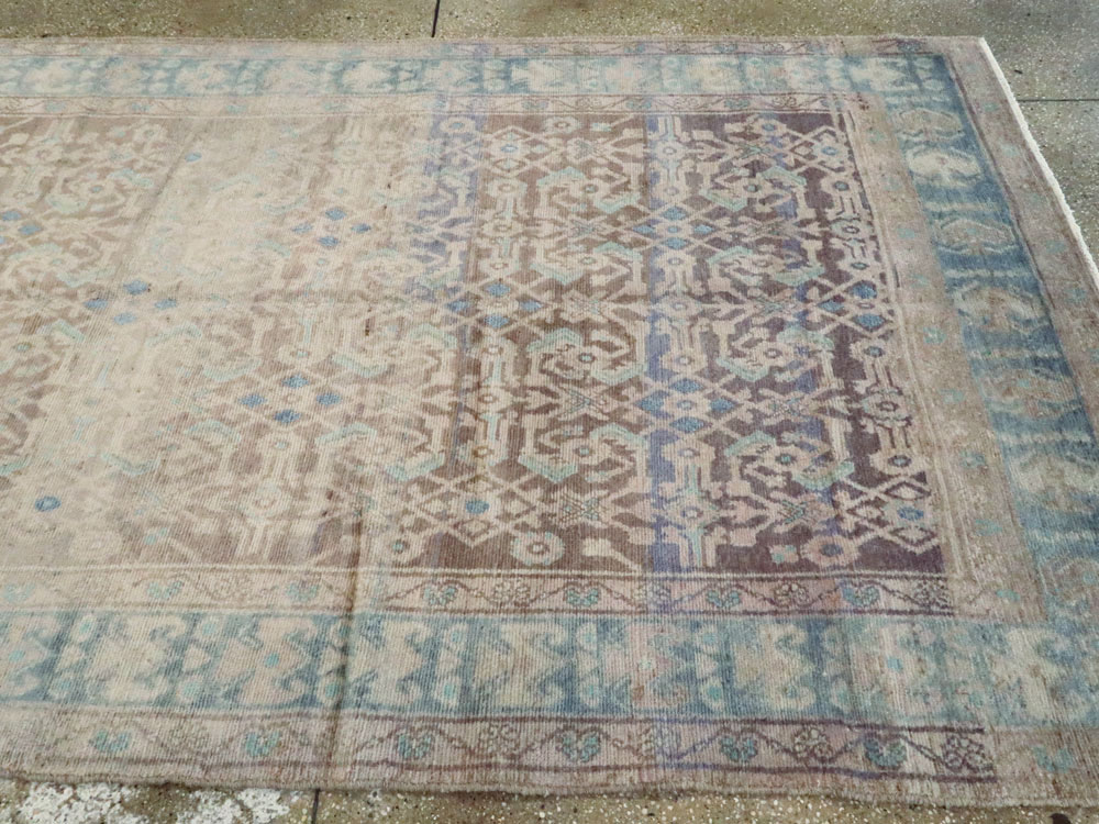 Vintage Persian Malayer Wide Gallery Runner, No.25767 - Galerie Shabab