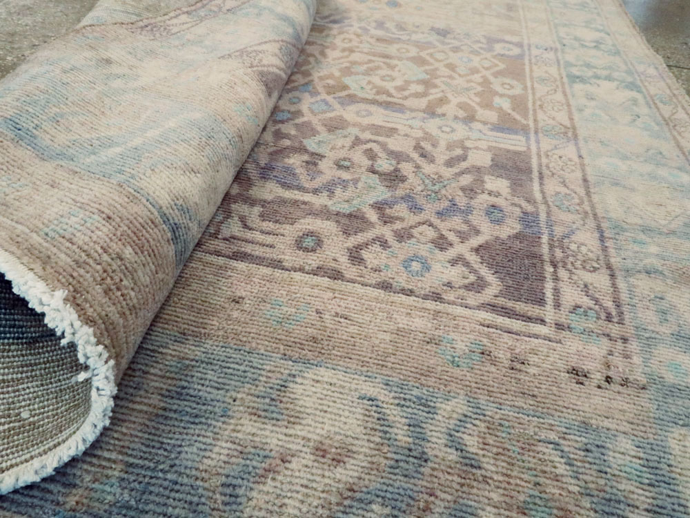 Vintage Persian Malayer Wide Gallery Runner, No.25767 - Galerie Shabab