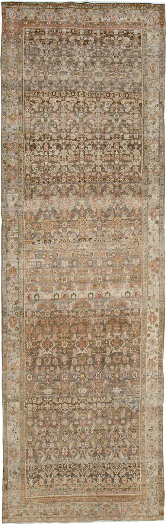 Vintage Persian Malayer Wide Gallery Runner, No.25776 - Galerie Shabab
