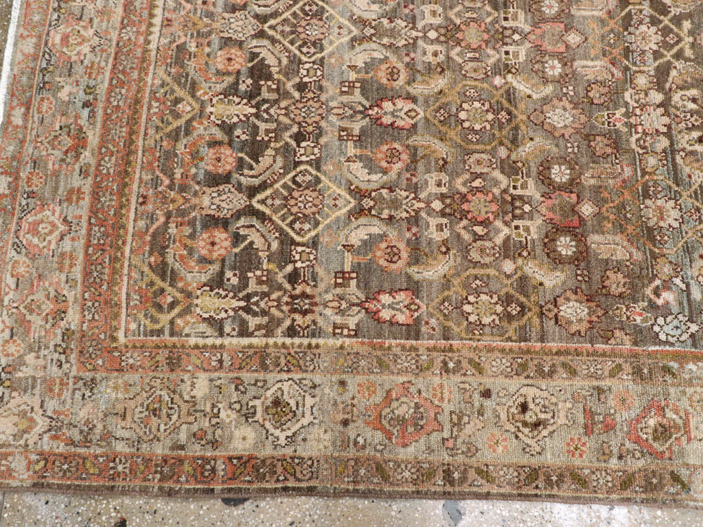 Vintage Persian Malayer Wide Gallery Runner, No.25776 - Galerie Shabab
