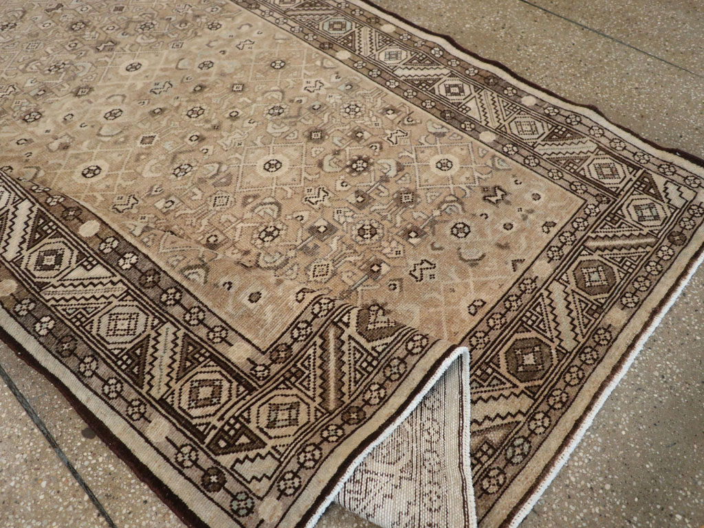 Vintage Persian Malayer Wide Gallery Runner, No.25783 - Galerie Shabab