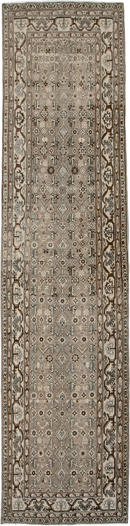 Vintage Persian Malayer Wide Gallery Runner, No.25803 - Galerie Shabab