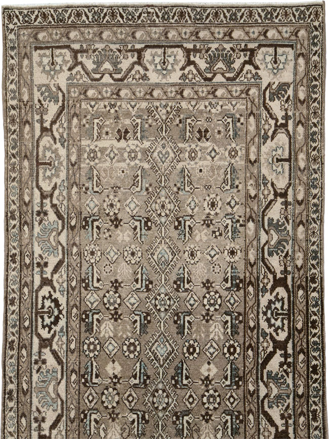 Vintage Persian Malayer Wide Gallery Runner, No.25803 - Galerie Shabab