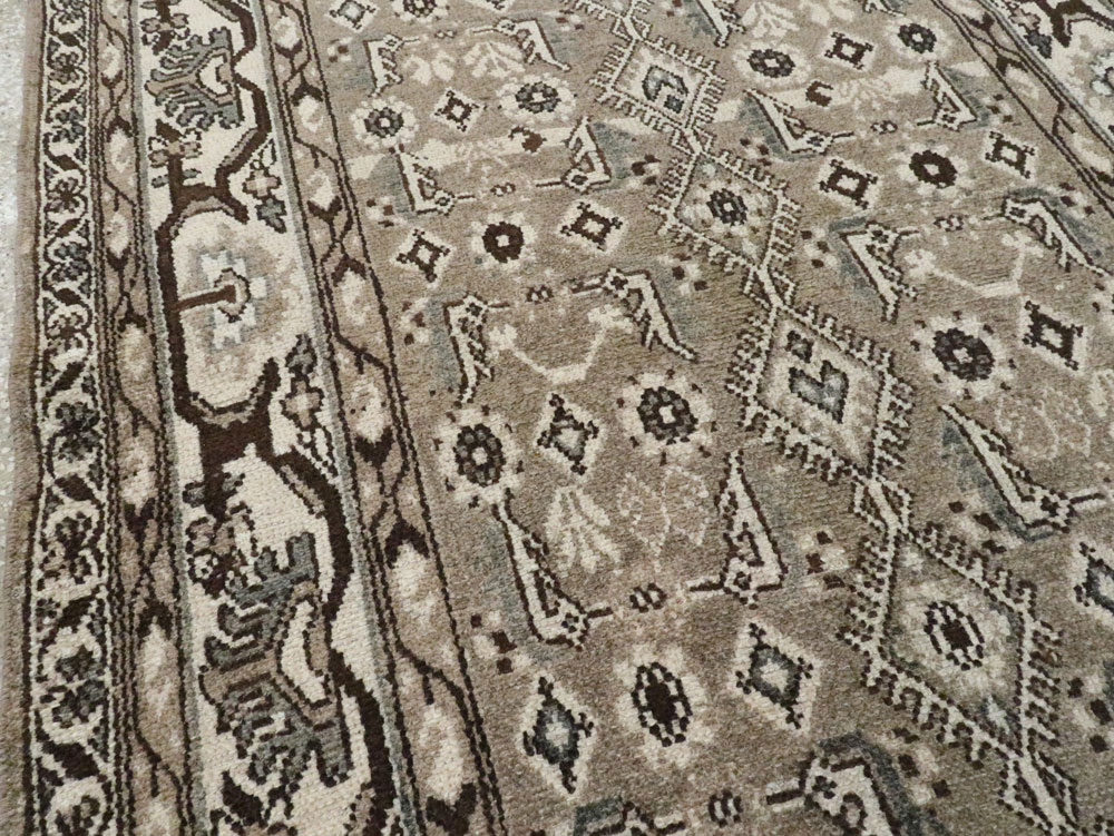 Vintage Persian Malayer Wide Gallery Runner, No.25803 - Galerie Shabab