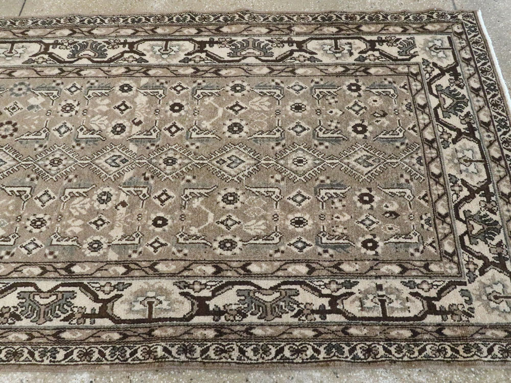Vintage Persian Malayer Wide Gallery Runner, No.25803 - Galerie Shabab