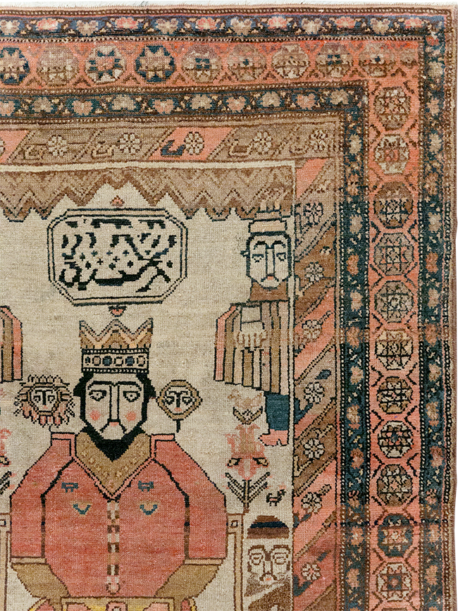 Antique Persian Pictorial Malayer Rug, No.25808 - Galerie Shabab