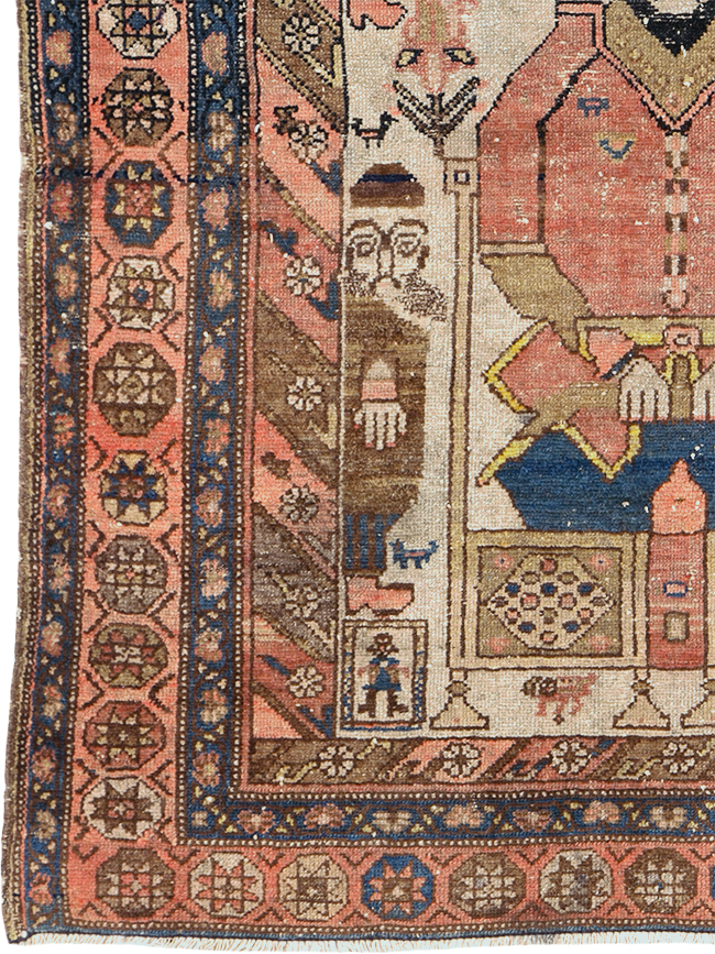 Antique Persian Pictorial Malayer Rug, No.25808 - Galerie Shabab