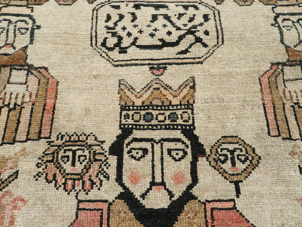 Antique Persian Pictorial Malayer Rug, No.25808 - Galerie Shabab