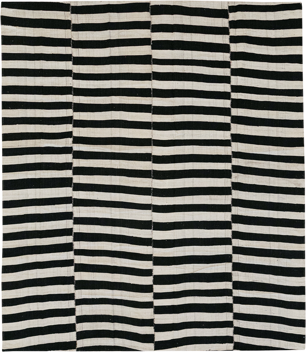 Vintage Persian Flatweave Kilim Accent Carpet, No.25840 - Galerie Shabab