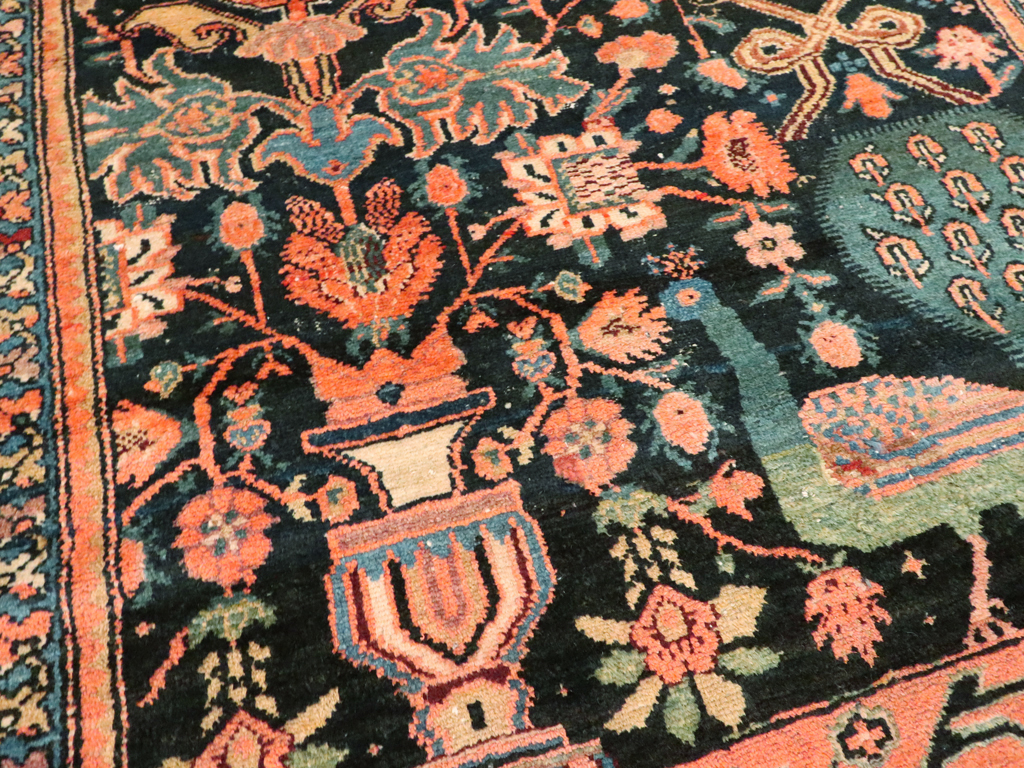 Antique Persian Malayer Pictorial Rug, No.25857 - Galerie Shabab