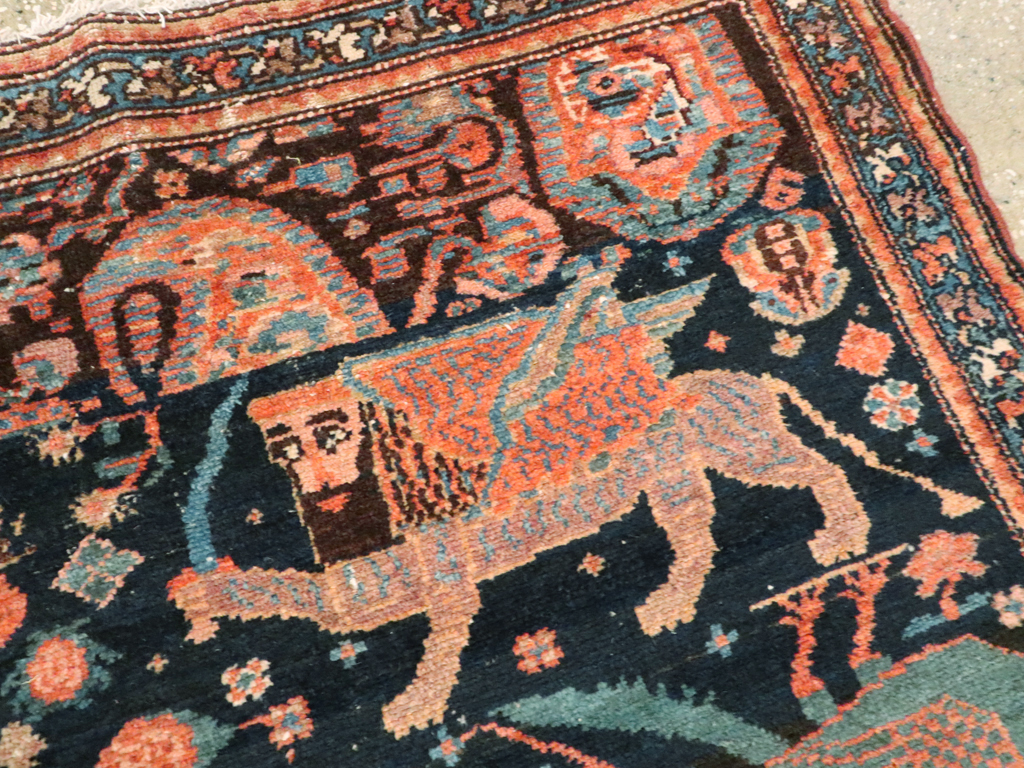 Antique Persian Malayer Pictorial Rug, No.25857 - Galerie Shabab