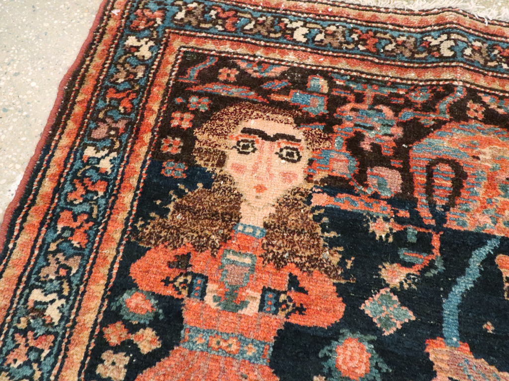 Antique Persian Malayer Pictorial Rug, No.25857 - Galerie Shabab