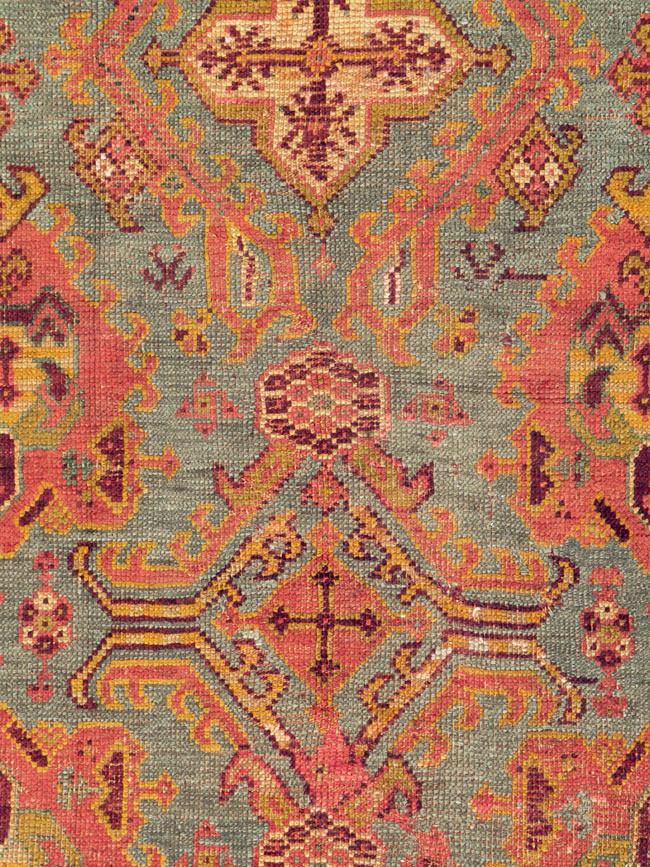 Antique Turkish Oushak Gallery Rug, No.25859 - Galerie Shabab