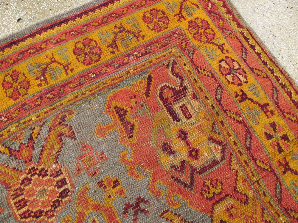 Antique Turkish Oushak Gallery Rug, No.25859 - Galerie Shabab