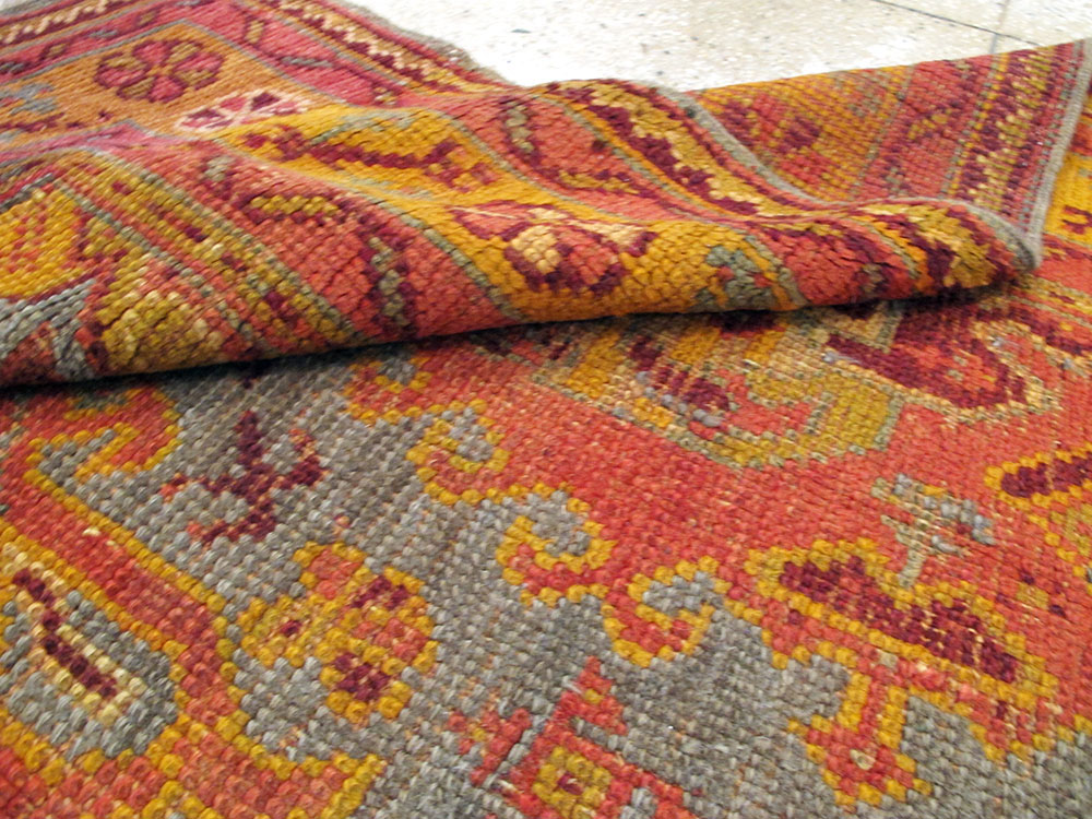 Antique Turkish Oushak Gallery Rug, No.25859 - Galerie Shabab
