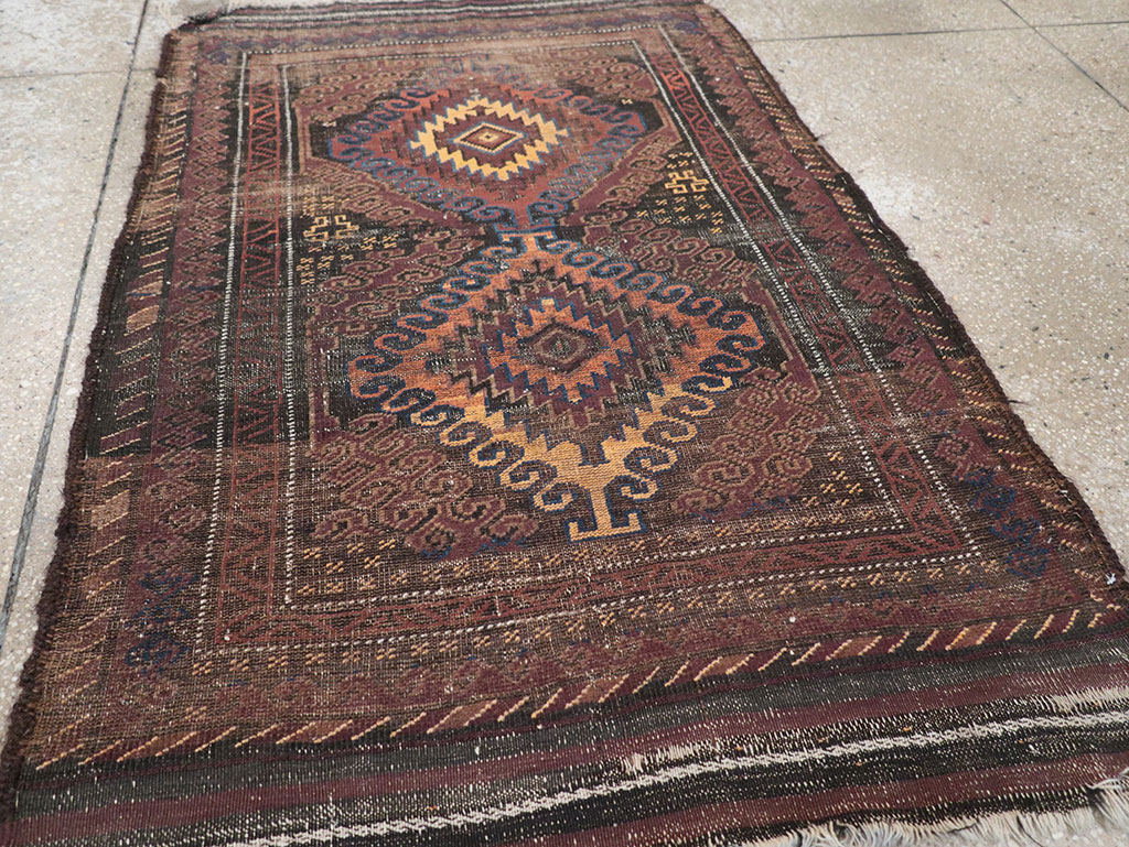 Vintage Afghan Baluch Rug, No.25860 - Galerie Shabab