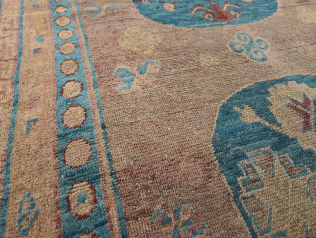 Antique East Turkestan Khotan Accent Rug, No.25862 - Galerie Shabab