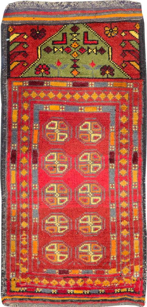 Vintage Central Asian Turkoman Tribal Throw Rug, No.25864 - Galerie Shabab