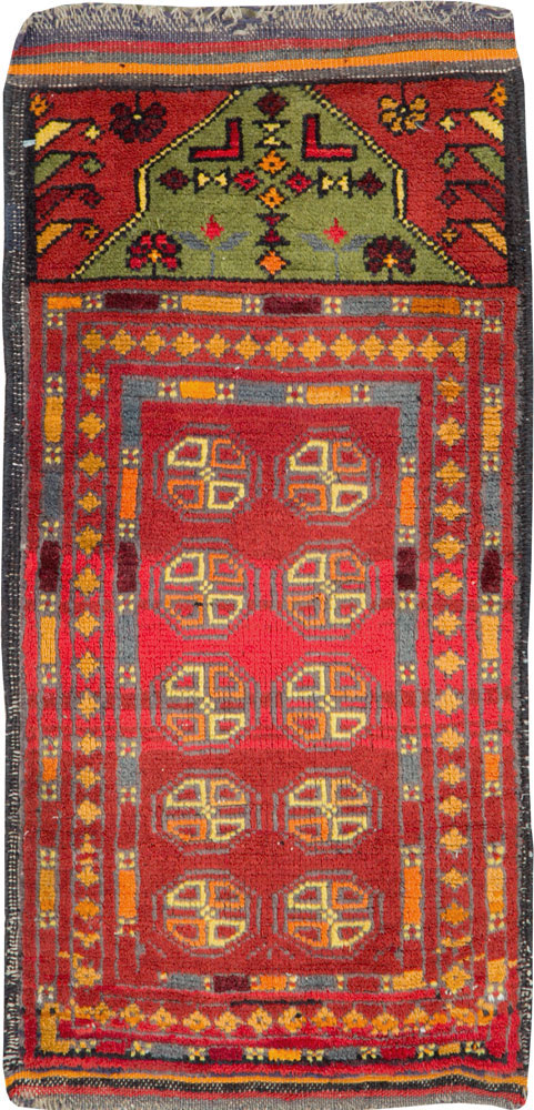 Vintage Persian Turkoman Tribal Throw Rug, No.25864 - Galerie Shabab