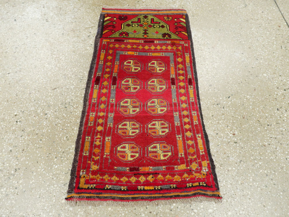 Vintage Central Asian Turkoman Tribal Throw Rug, No.25864 - Galerie Shabab