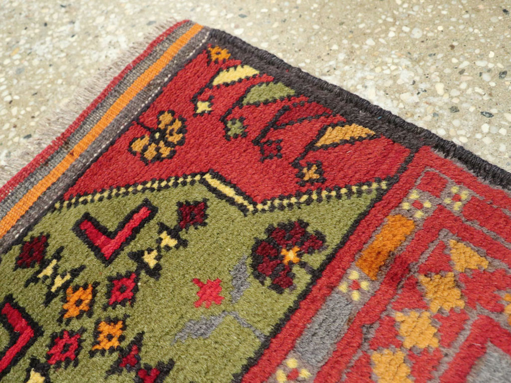 Vintage Persian Turkoman Tribal Throw Rug, No.25864 - Galerie Shabab