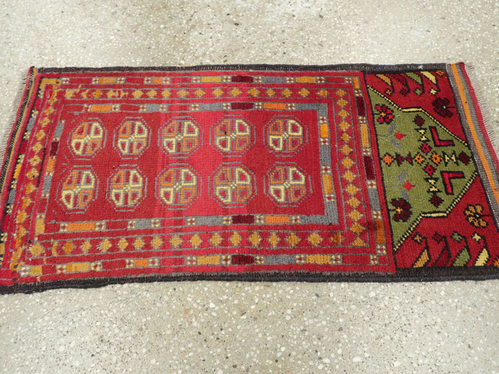 Vintage Persian Turkoman Tribal Throw Rug, No.25864 - Galerie Shabab