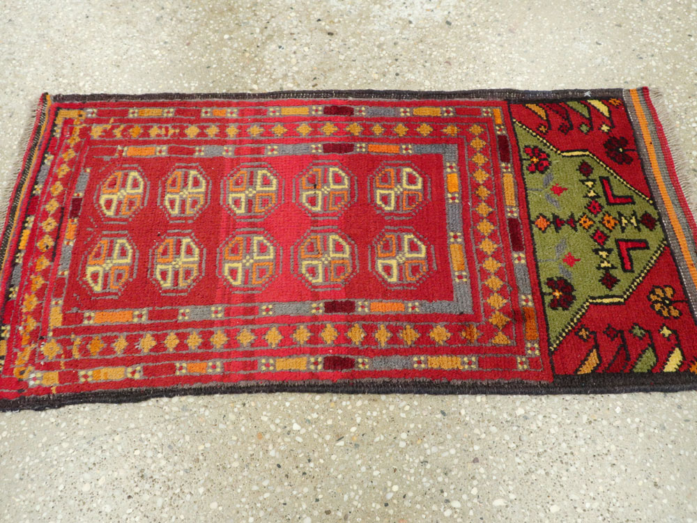 Vintage Central Asian Turkoman Tribal Throw Rug, No.25864 - Galerie Shabab