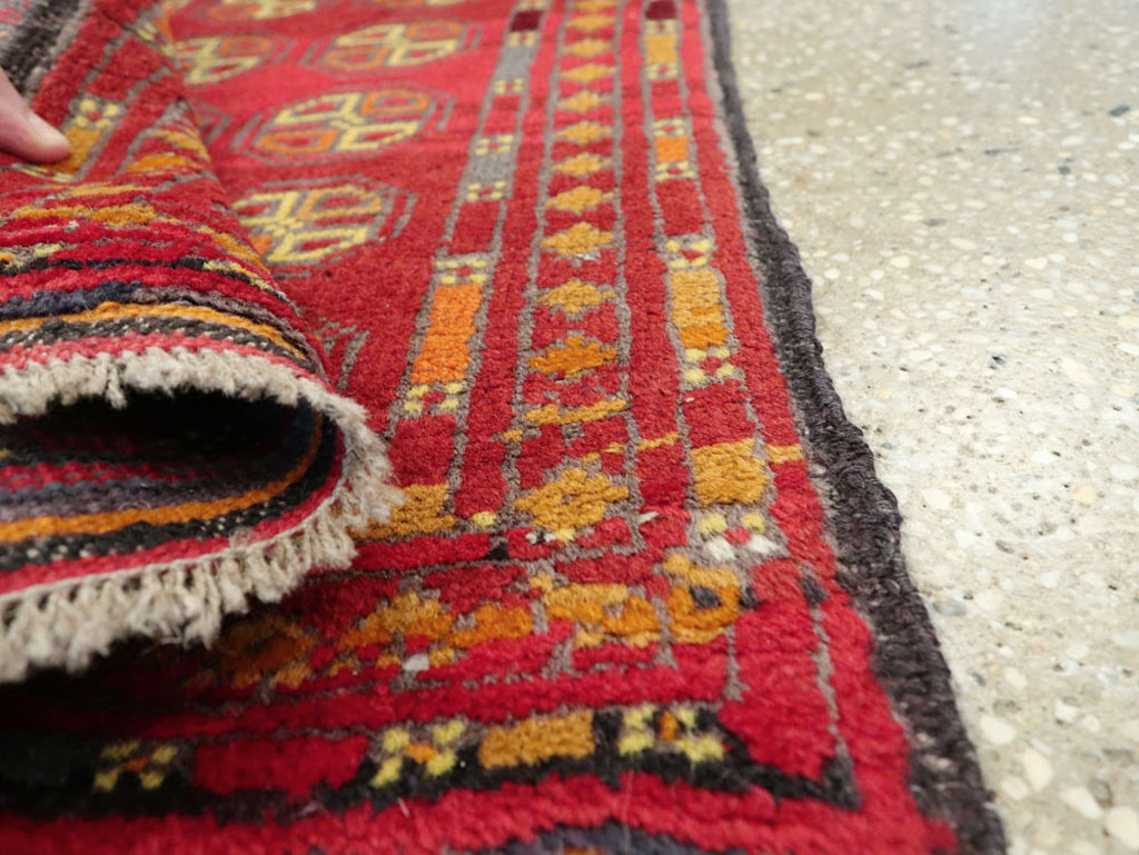 Vintage Persian Turkoman Tribal Throw Rug, No.25864 - Galerie Shabab