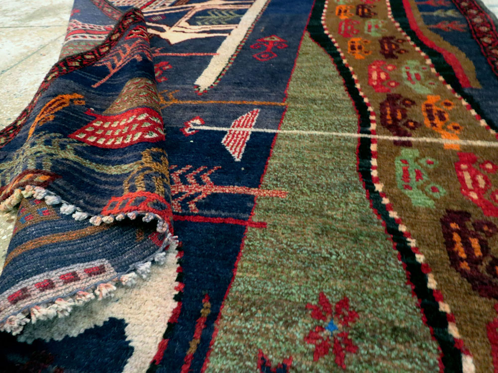 Vintage Afghan Pictorial Baluch Rug, No.25871 - Galerie Shabab