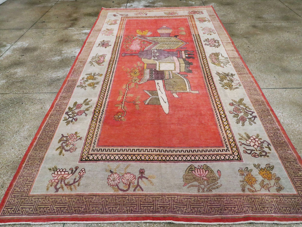 Antique Khotan Carpet, No.25874 - Galerie Shabab