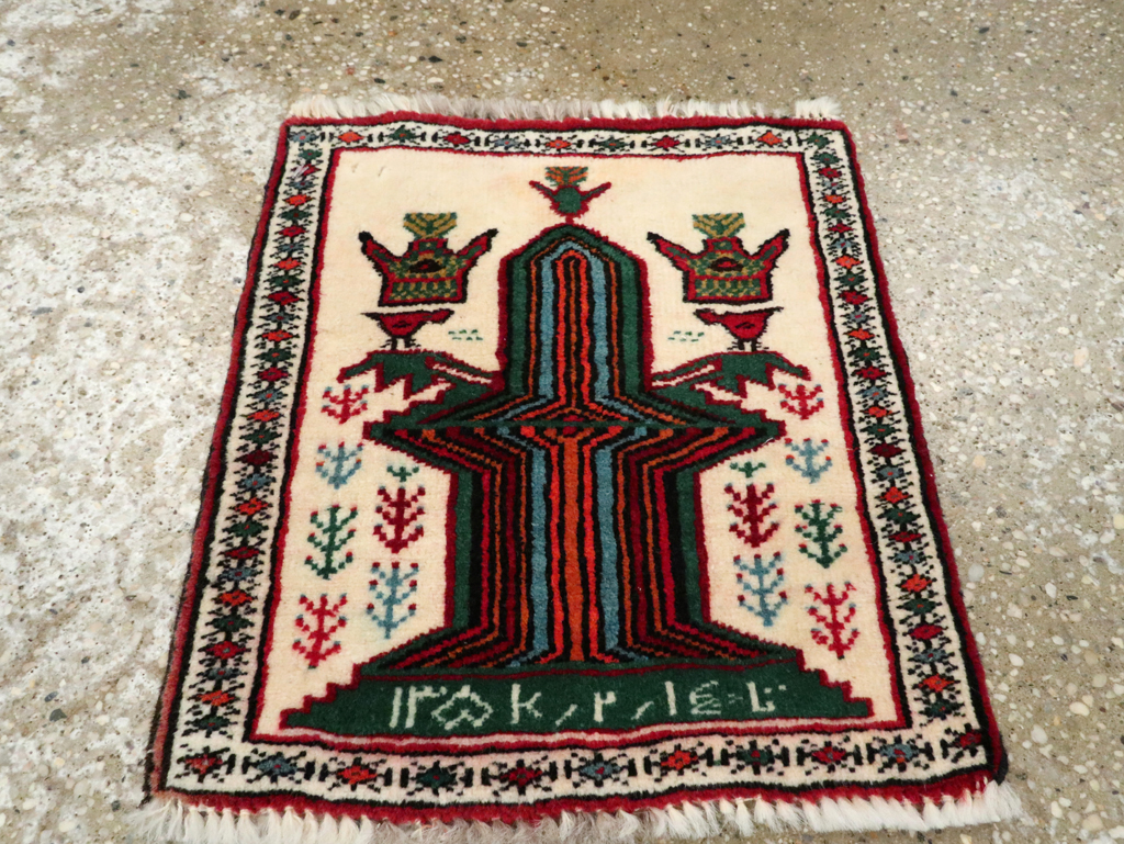 Vintage Persian Pictorial Baluch rug, No.25887 - Galerie Shabab