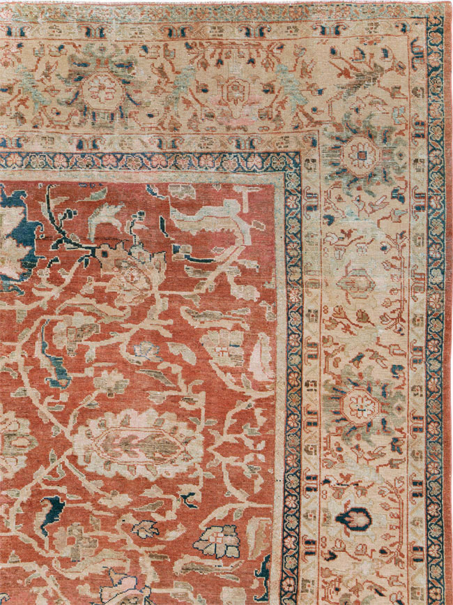Antique Persian Mahal Large Carpet, No.25893 - Galerie Shabab